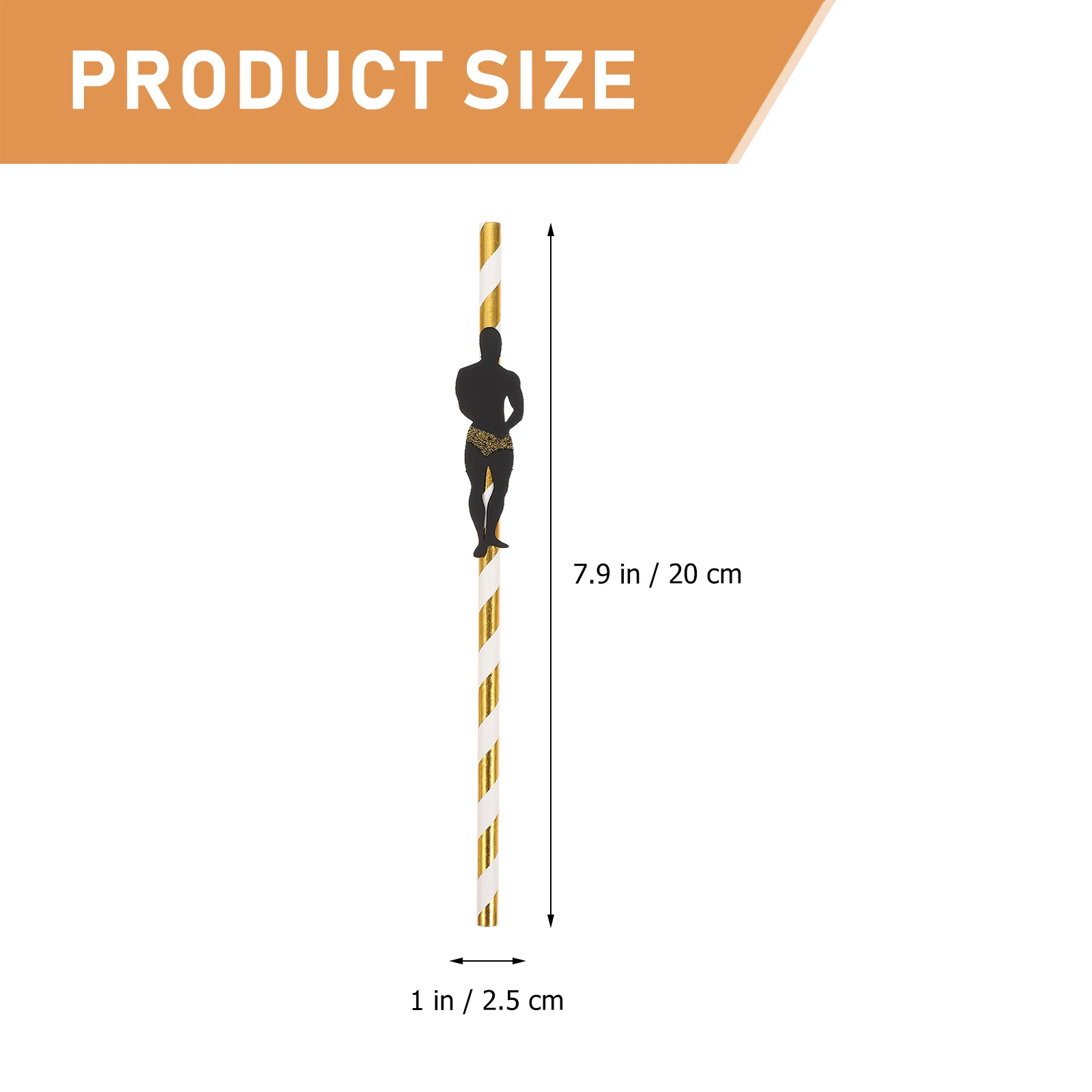 

36pcs Gold Straws Funny Paper Straws For Party Decorative Drinking Supplies Bar Gathering Event Decor Props Kitchen Barware