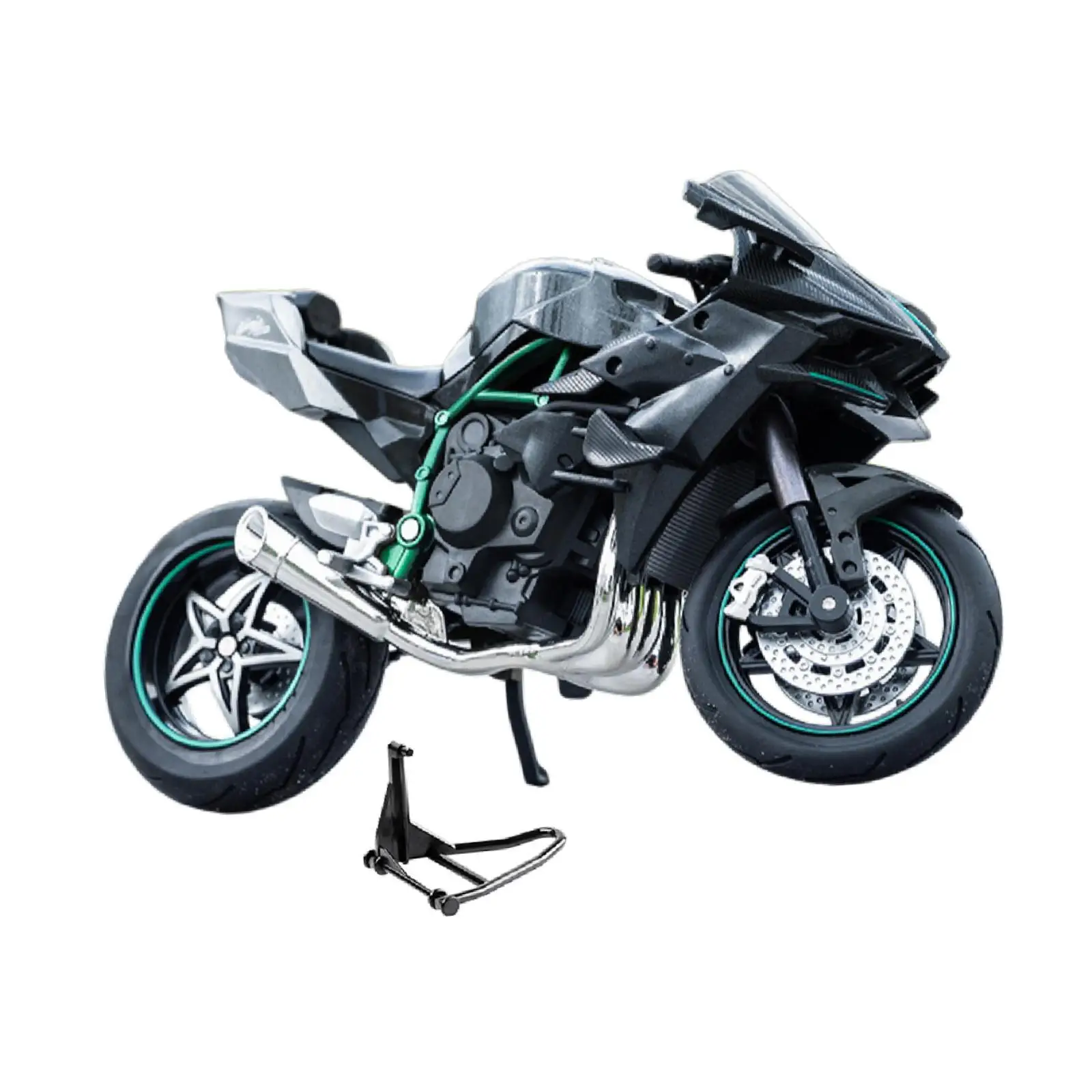 

Модель мотоцикла в масштабе 1:10, креативное украшение для стола, коллекционная прочная игрушка-мотоцикл, реалистичная, со звуком и светом, для мальчиков