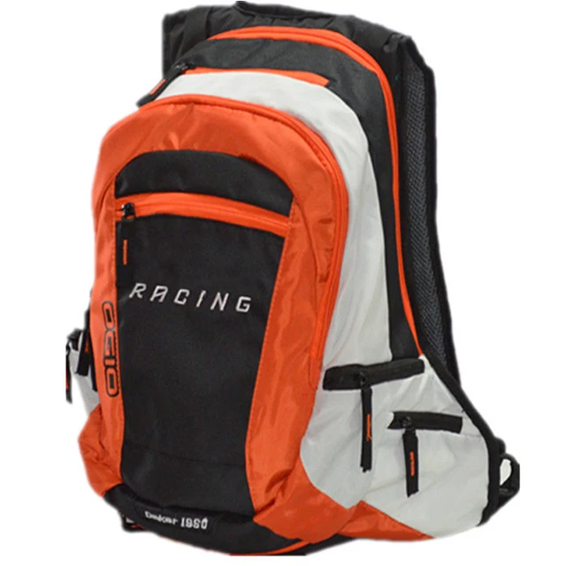 

Black Orange Shoulder Bag Motorcycle Dirt Bike MX Off-road Automotive Mountain Bicycle Backpack
