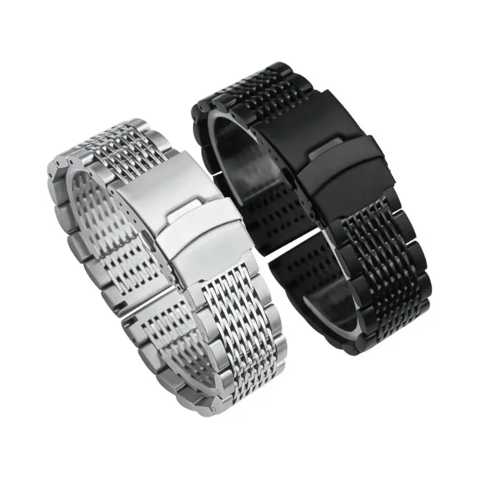 

20mm 22mm Watch Band Bracelet Strap Fit for Skx007 SKX009 SRPD Replace Solid Strap with Deployment Buckle Clasp Watch Bracelet