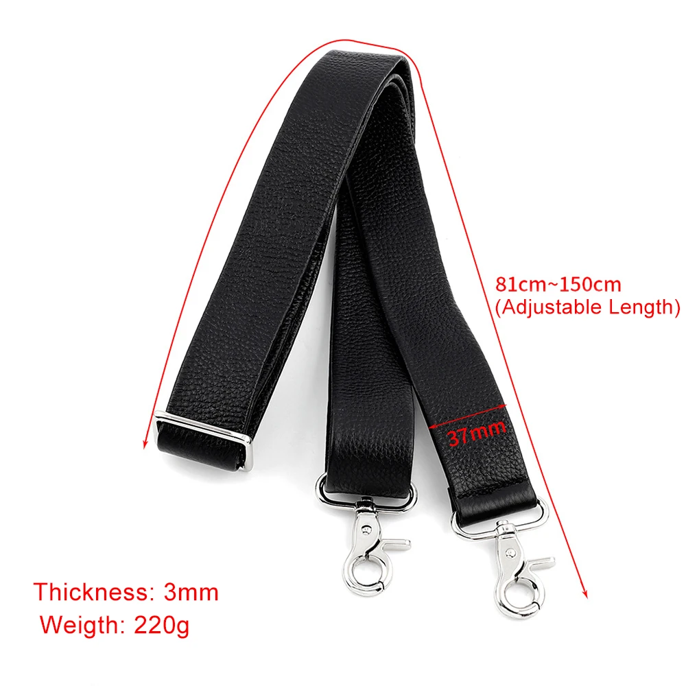 150cm Cow Leather Shoulder Bag Strap Wide Handbag Belt Adjustable for Men Women Laptop Bags Replacement Handle Accessories