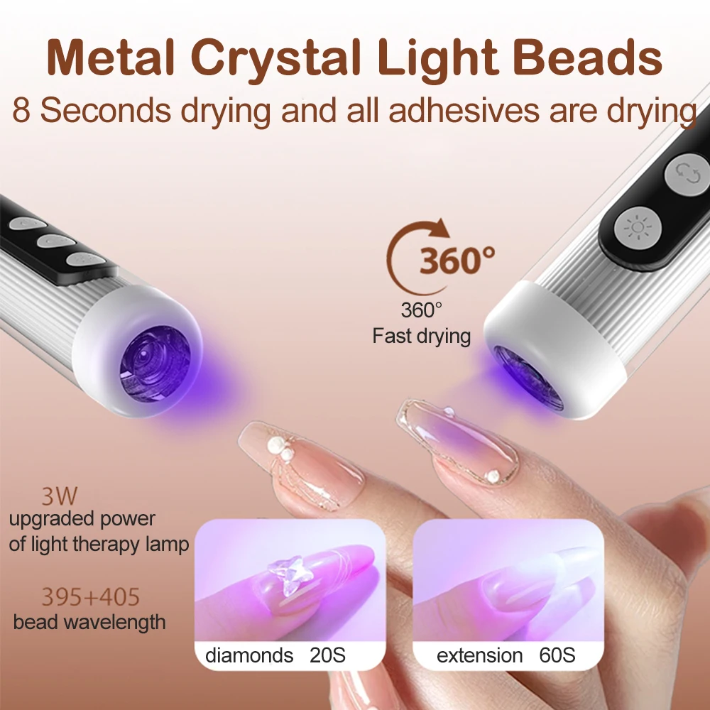 Professional Nail Lathe Rechargeable Nail Drill with UV Lamp Electric Nail File Manicure Machine 18000 rpm