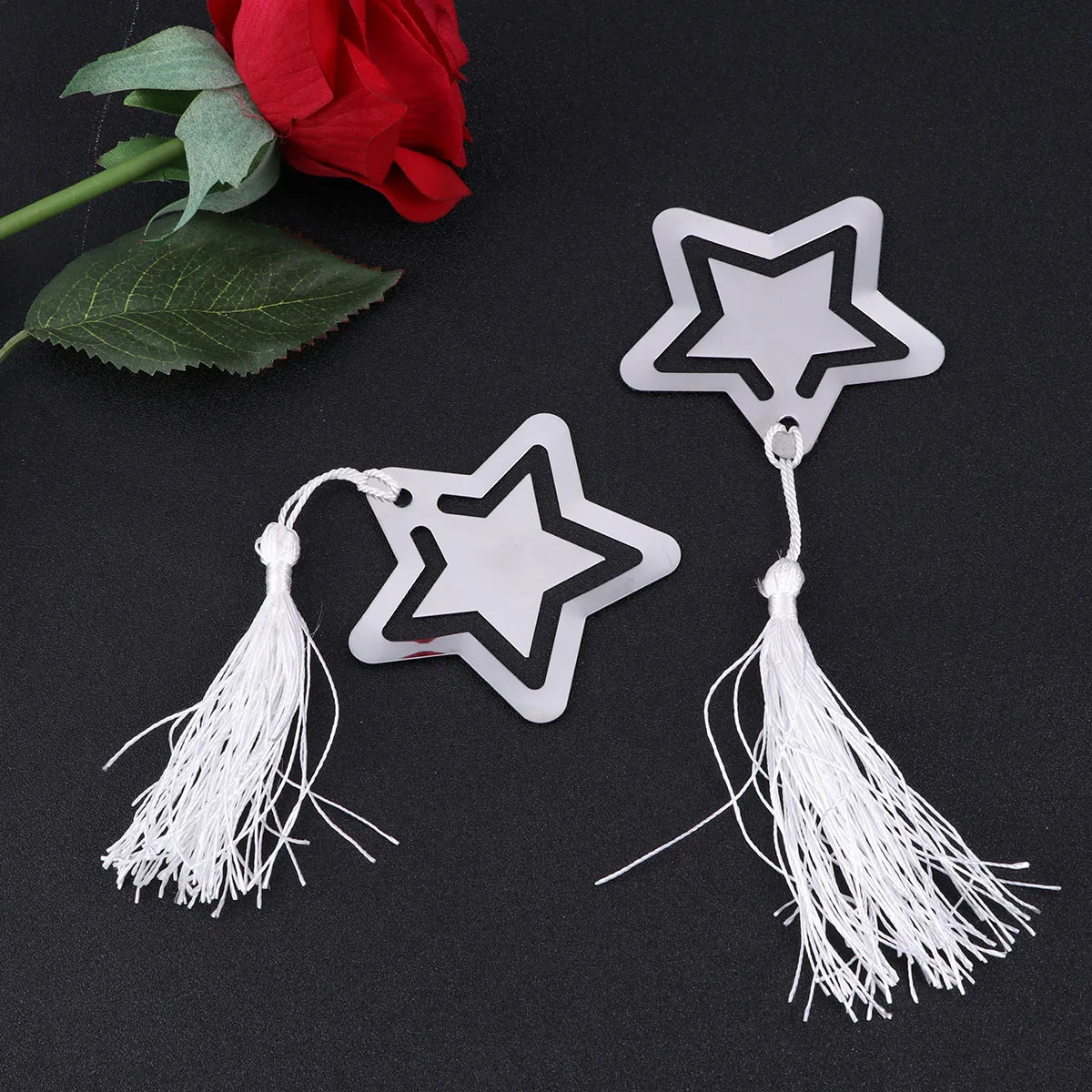 

10 Pcs Metal Bookmarks Stainless Steel Star Shape Page Markers Gifts for Graduation Students Readers Writers