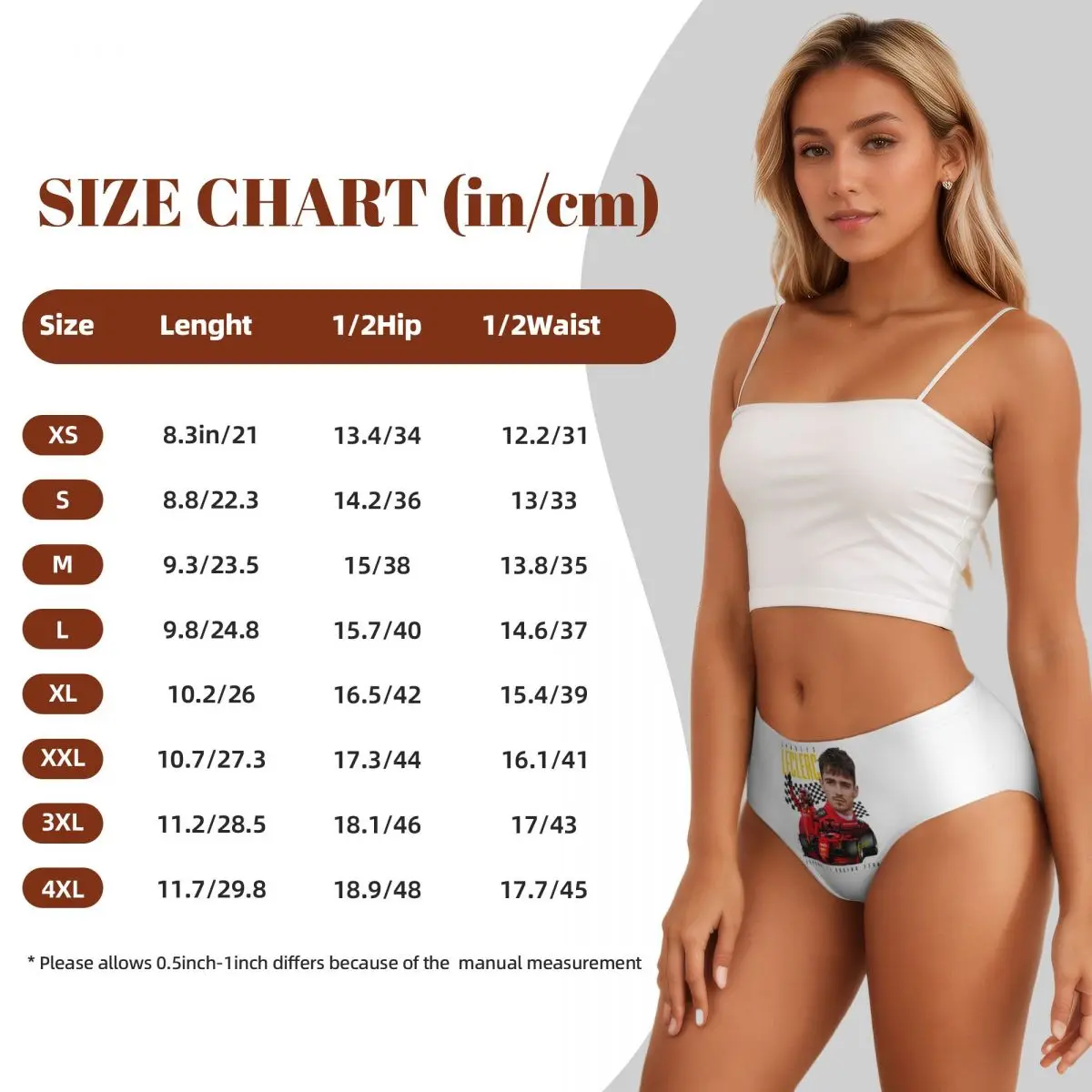 Custom Charles Leclerc 16 Sport Racing Car Brief Panties for Women Breathable Stretch Underwear