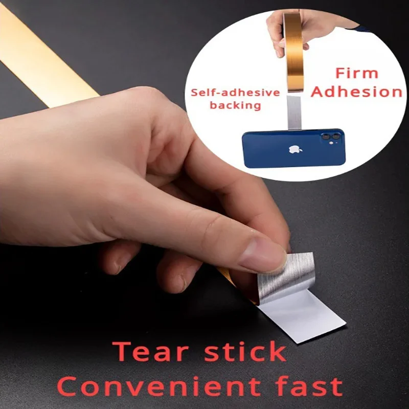 الشريط الذهبي سيراميك بلاط الأرضيات التماس ختم الشريط سقف الجص خط الجمال حافة خط ذاتية اللصق خزانة باب الخزانة #4