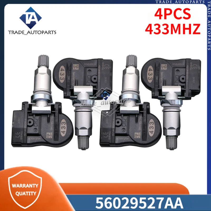 

56029527 Датчик контроля давления в шинах AA, 4 шт., для Chrysler 200 300 Sebring Dodge Journey Caliber Avenger, 433 МГц, TPMS 68078768 АК