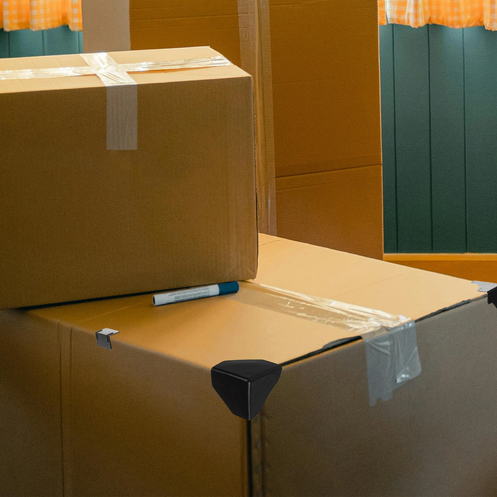 

100Pcs Corner Protectors Plastic Packaging Edge Guards for Shipping Boxes Furniture Moving Carton Box Corner Guards