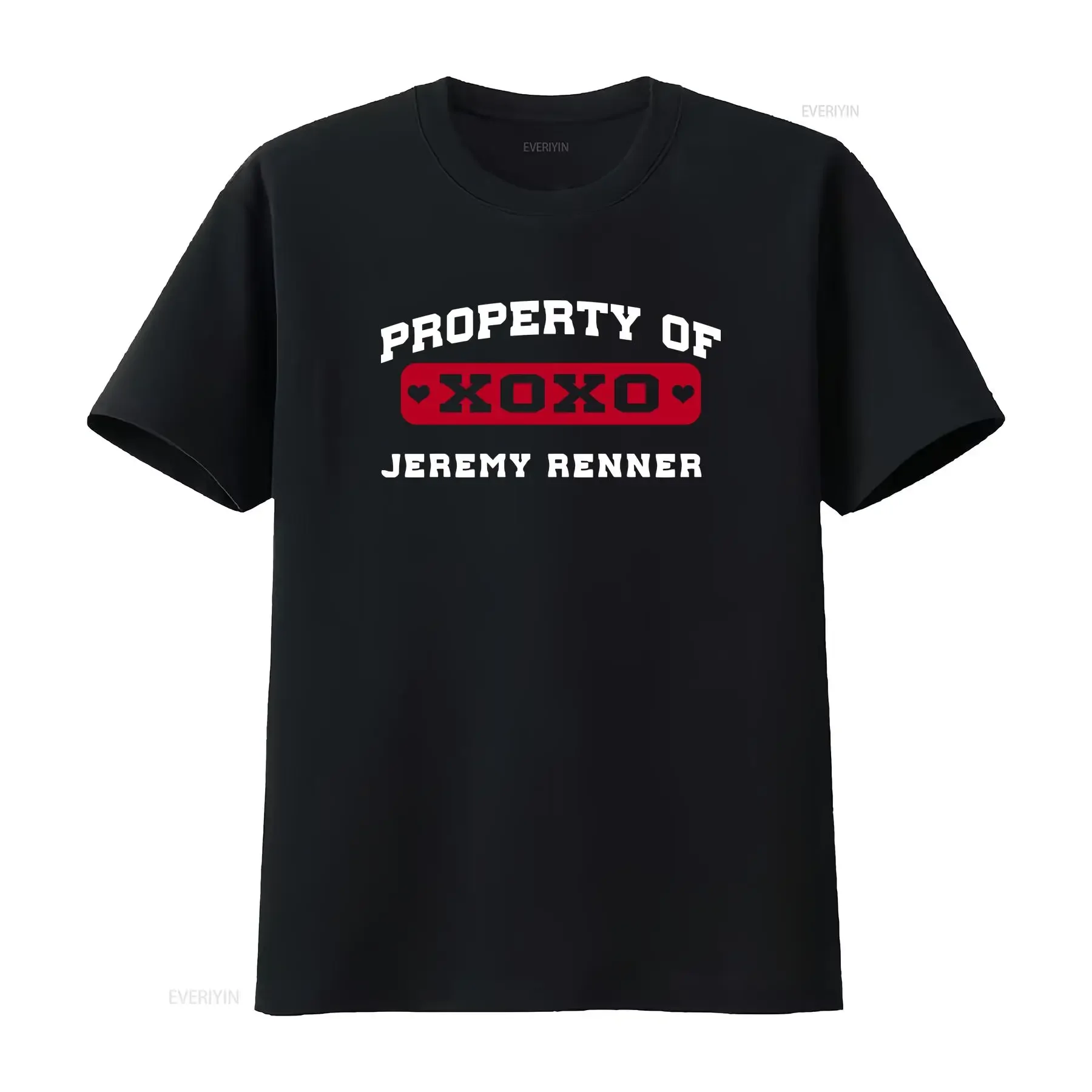 Jeremy Renner Property Of I Love T Shirt vintage Washed Stretched designer clothes Top For Everyday Wear graphic Soft fashion