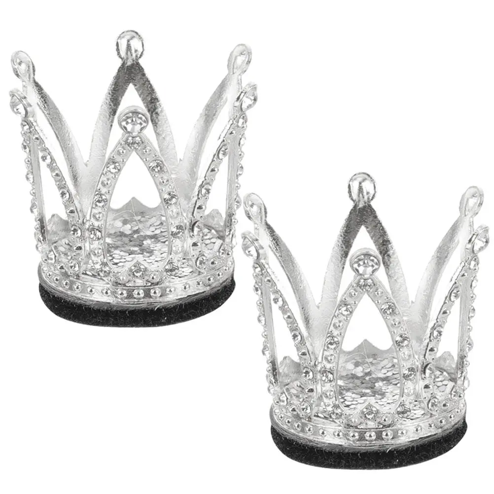 

2Pcs Crown Accessory Rhinestone Decoration Motorcycle Scooter Ski Charm for Women Outdoor
