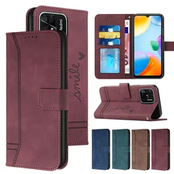 Card Holder Wallet Case for Xiaomi Redmi 12 12C 10C 10A 10 9T 9C 9A 9 8A 8 7A 7 6A 6 5A 5 Plus 4X Skin Feel PU Fundas Flip Cover