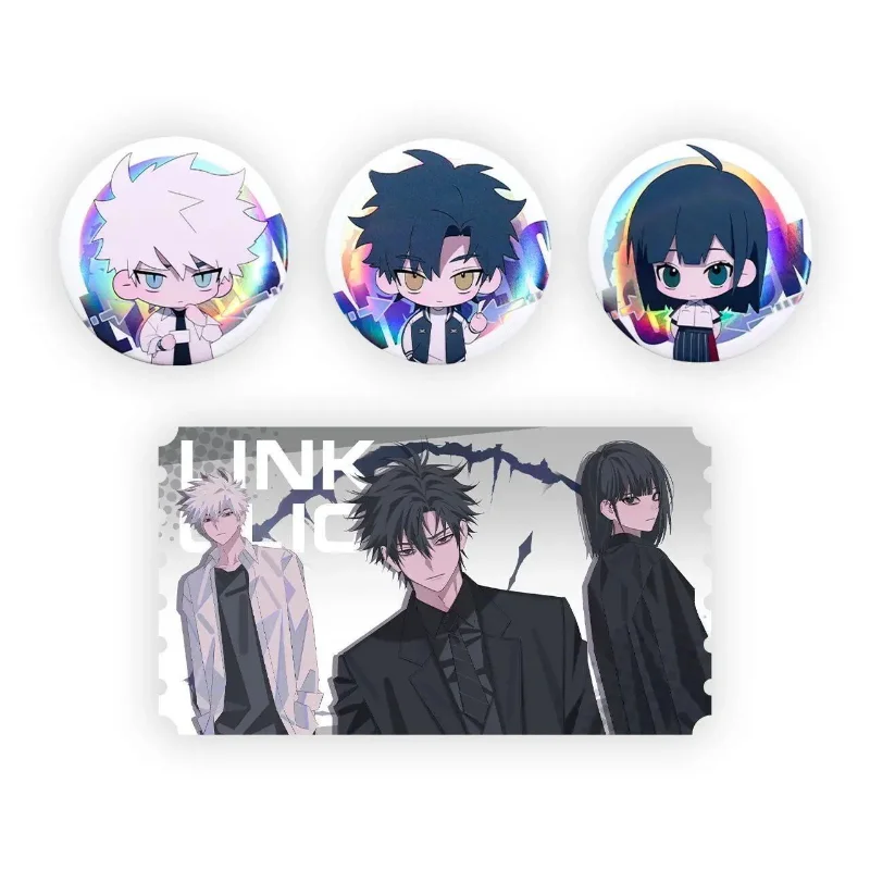 BilibiliGoods Link Click Flowing Backwards Q-version Badge Sticker Books, Comics and Related Products Peripherals