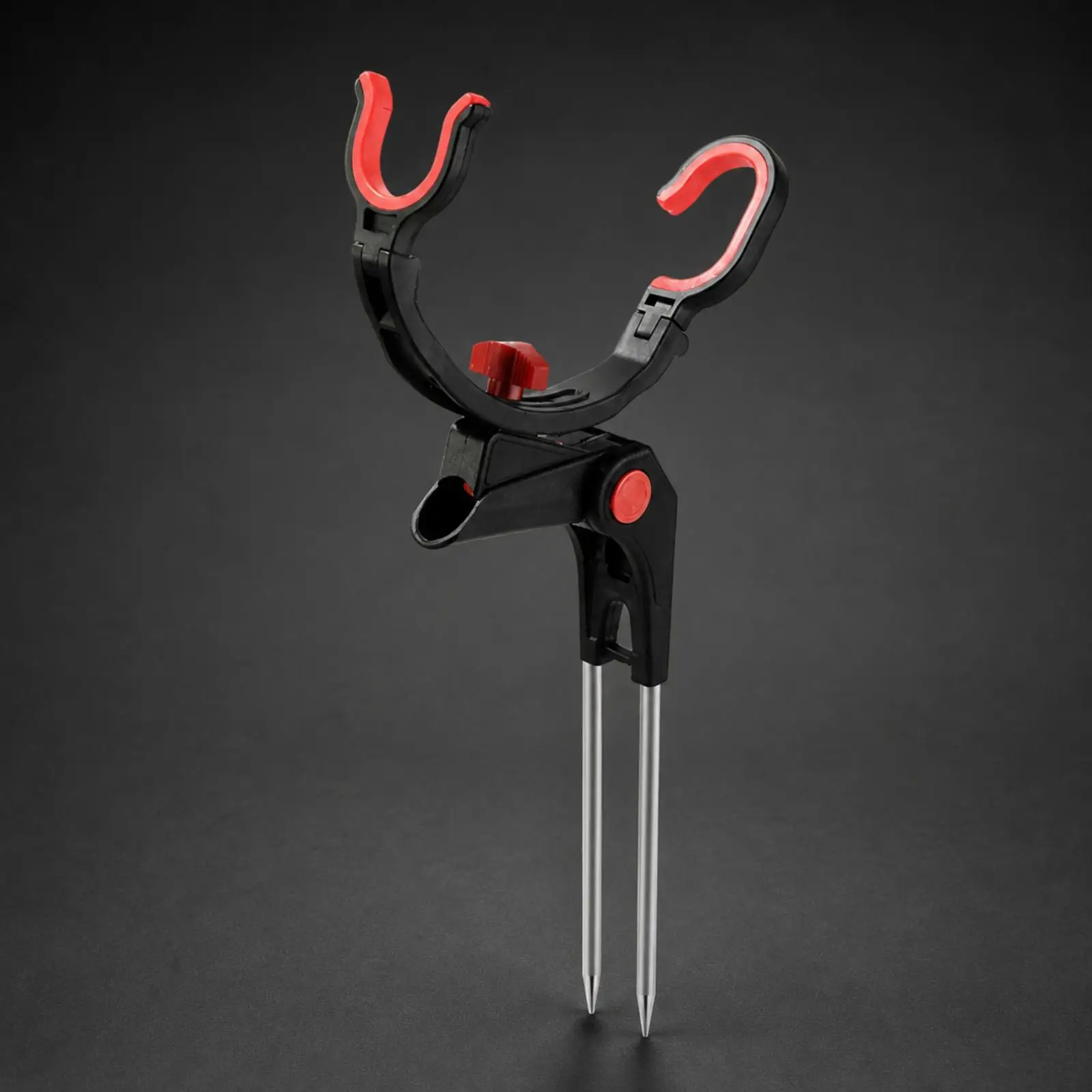 Fishing Rod Holder Stand with Directional Swivel for Shore Fishing Rod Support Rack Adjustable Ground Stake Mount