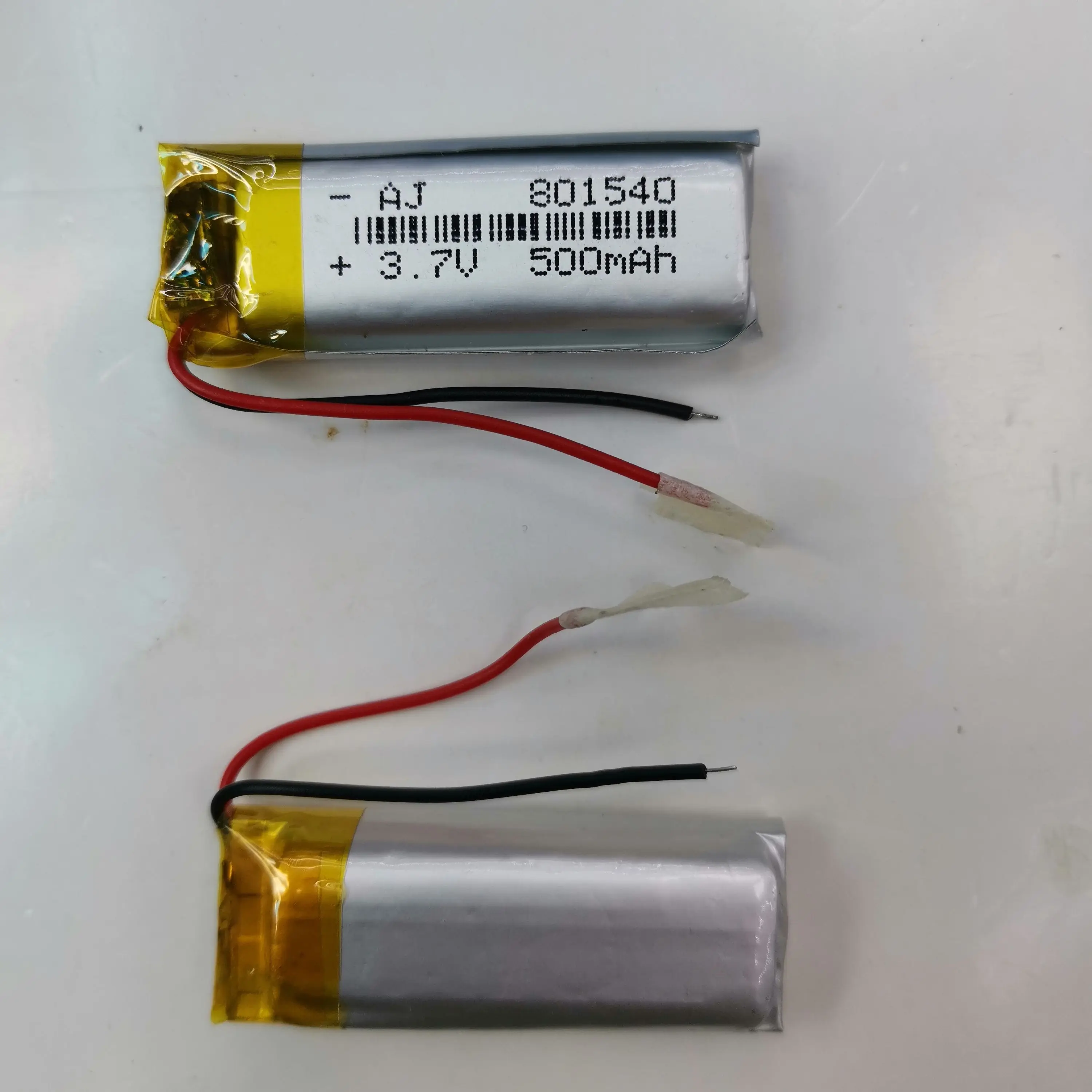 3.7V 801540P 801540 500mah polymer lithium battery with protection board , used for bluetooth MP3,MP4 1pcs/lot