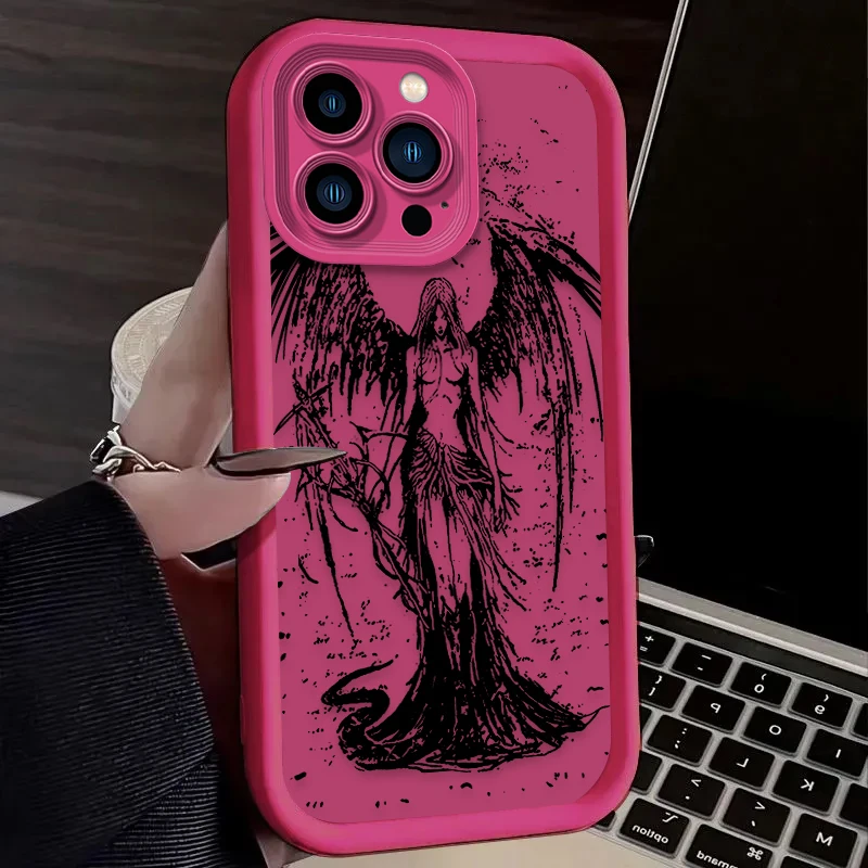 حافظة لهاتف آيفون 16 16E 15 14 13 12 11 Pro Max X XS X S Max XR SE 2020 SE4 7 8 غطاء مقاوم للصدمات