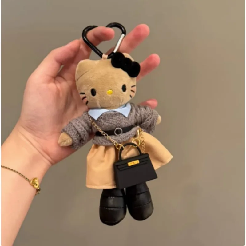 新しいかわいいサンリオハローキティアニメ人形ラブバックルキーホルダーバッグぶら下げ飾りガーリーオーバーオール漫画縫いぐるみ人形女の子ギフト