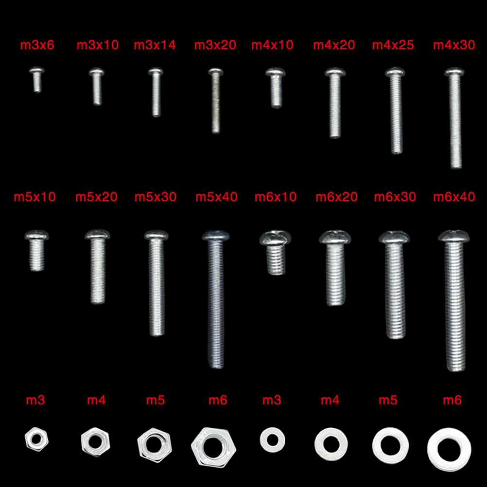 

Screw Set Box 16 Types Screws 4 Nuts Washers Rust Resistant Galvanized Finish Organizing Case Included Suitable