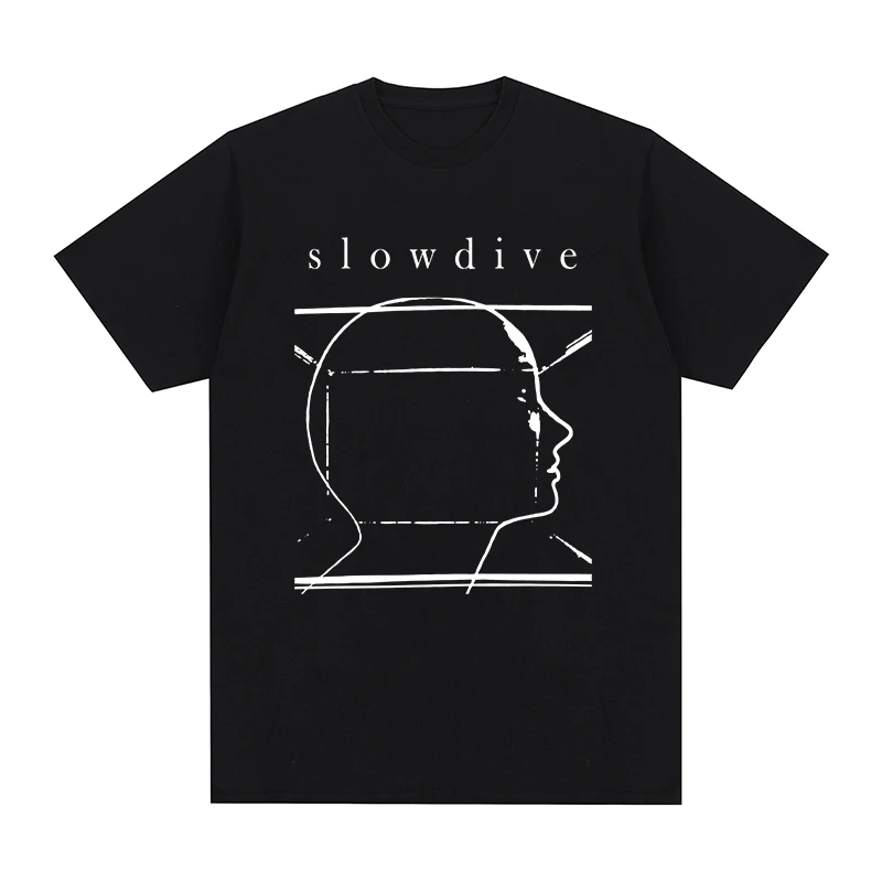 Модная Винтажная Футболка Slow Dive, уличная музыкальная одежда в стиле хип-хоп, хлопковая Мужская футболка, новая футболка, женские топы