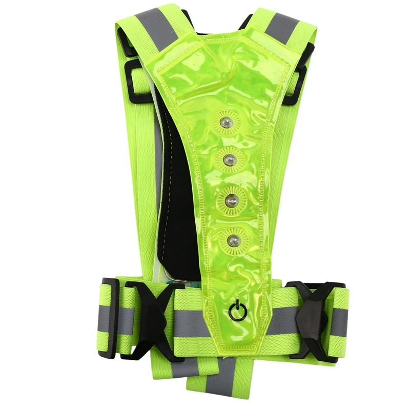 

Reflective Vest, Adjustable, High Visibility Vest, Safety Vest With 8 LED Lamps, High Visibility For Jogging