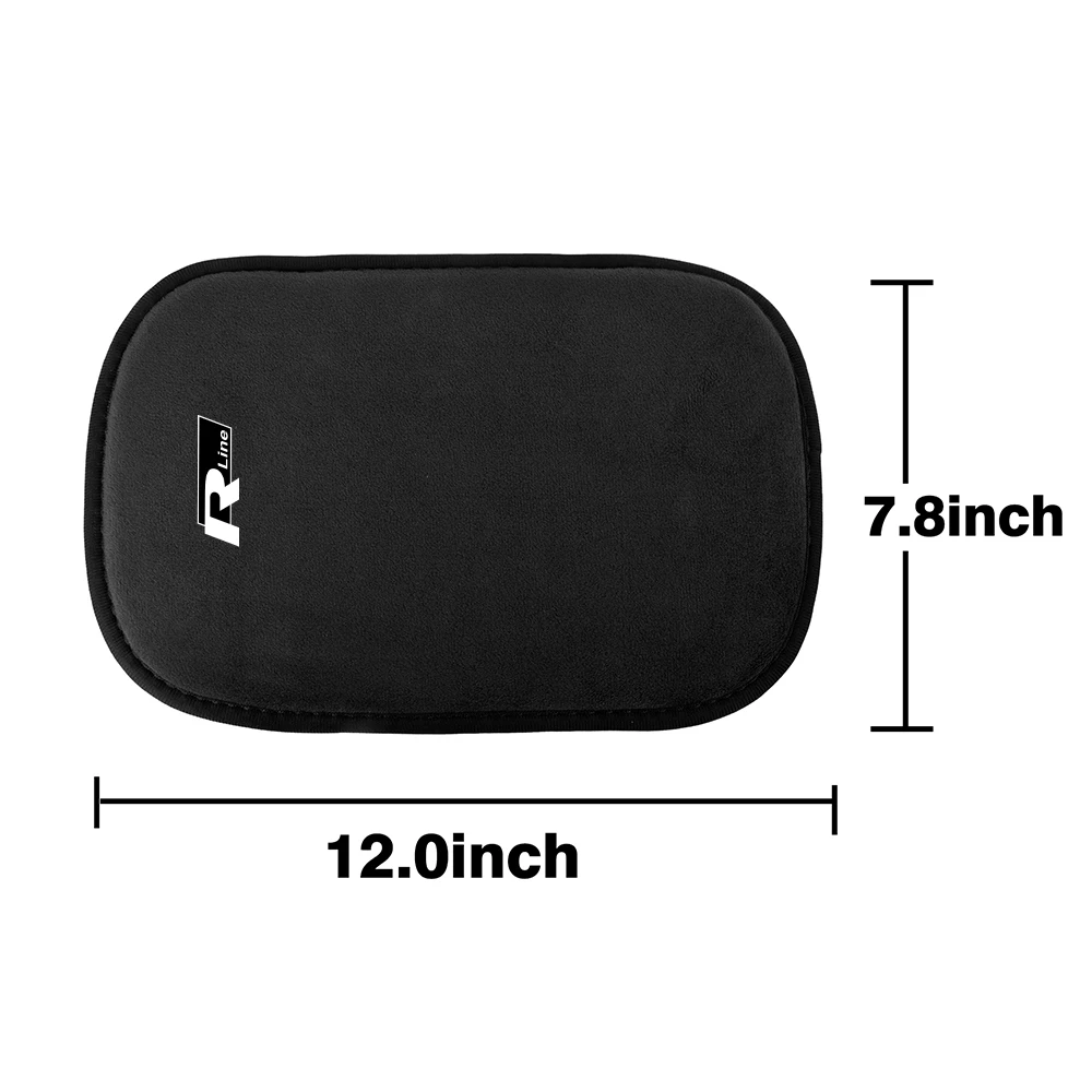 Suede Leather Armrest Mat Arm Rest Protection Cushion Auto Armrests For R line logo For Volkswagen Golf 7 Passat VW Tiguan Mk7