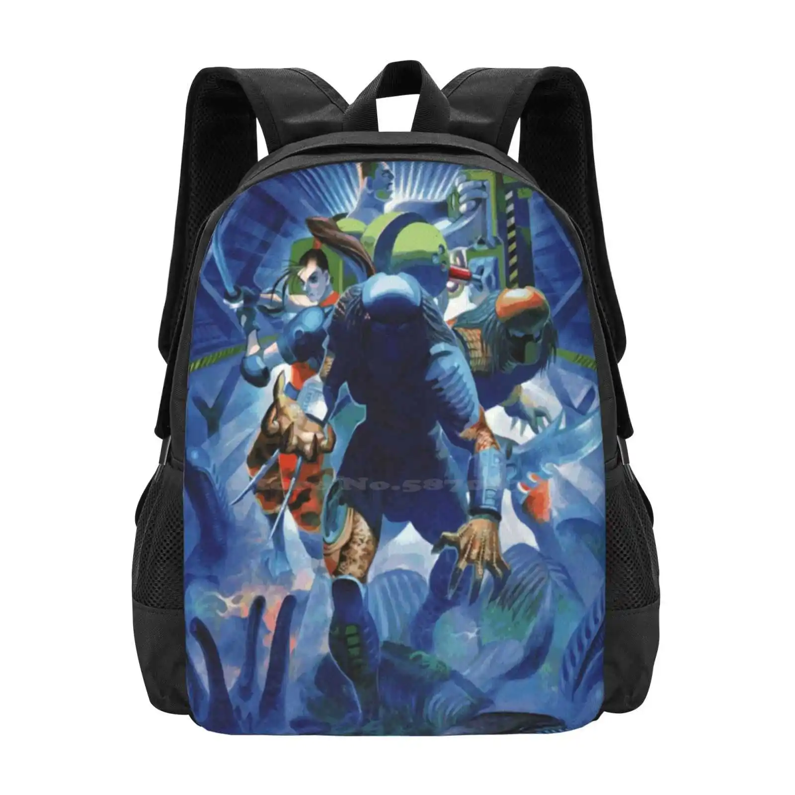 Avp (Arcade Flyer Art) Hot Sale Schoolbag Backpack Fashion Bags Alien Vs Vsー Arcade 1994 Retro Gamer Geek Xenomorph Beat Em Up