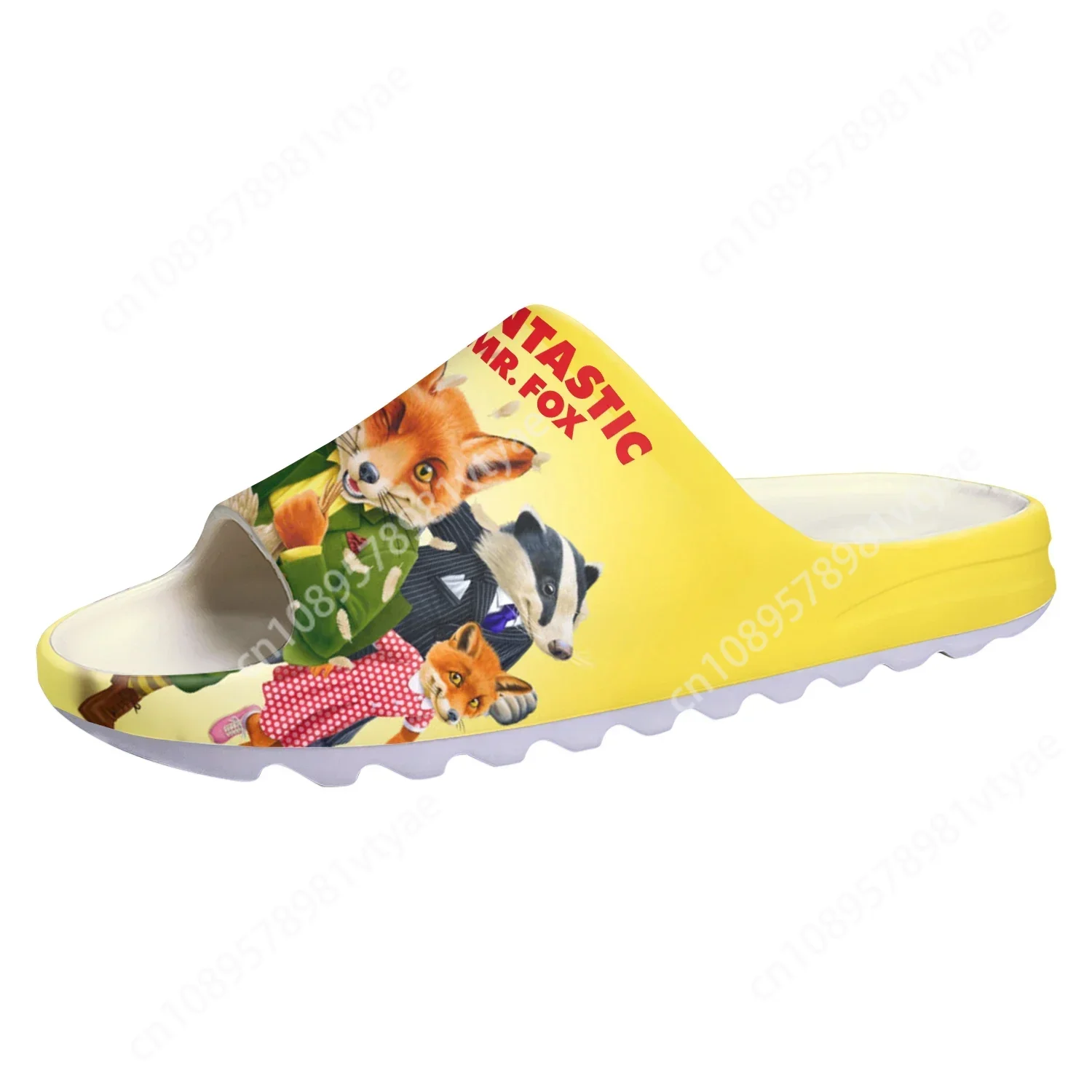 Fantastic Mr Fox Soft Sole Sllipers Mens Womens Teenager Home Clogs Anime Cartoon Step In Water Shoes On Shit Customize Sandals