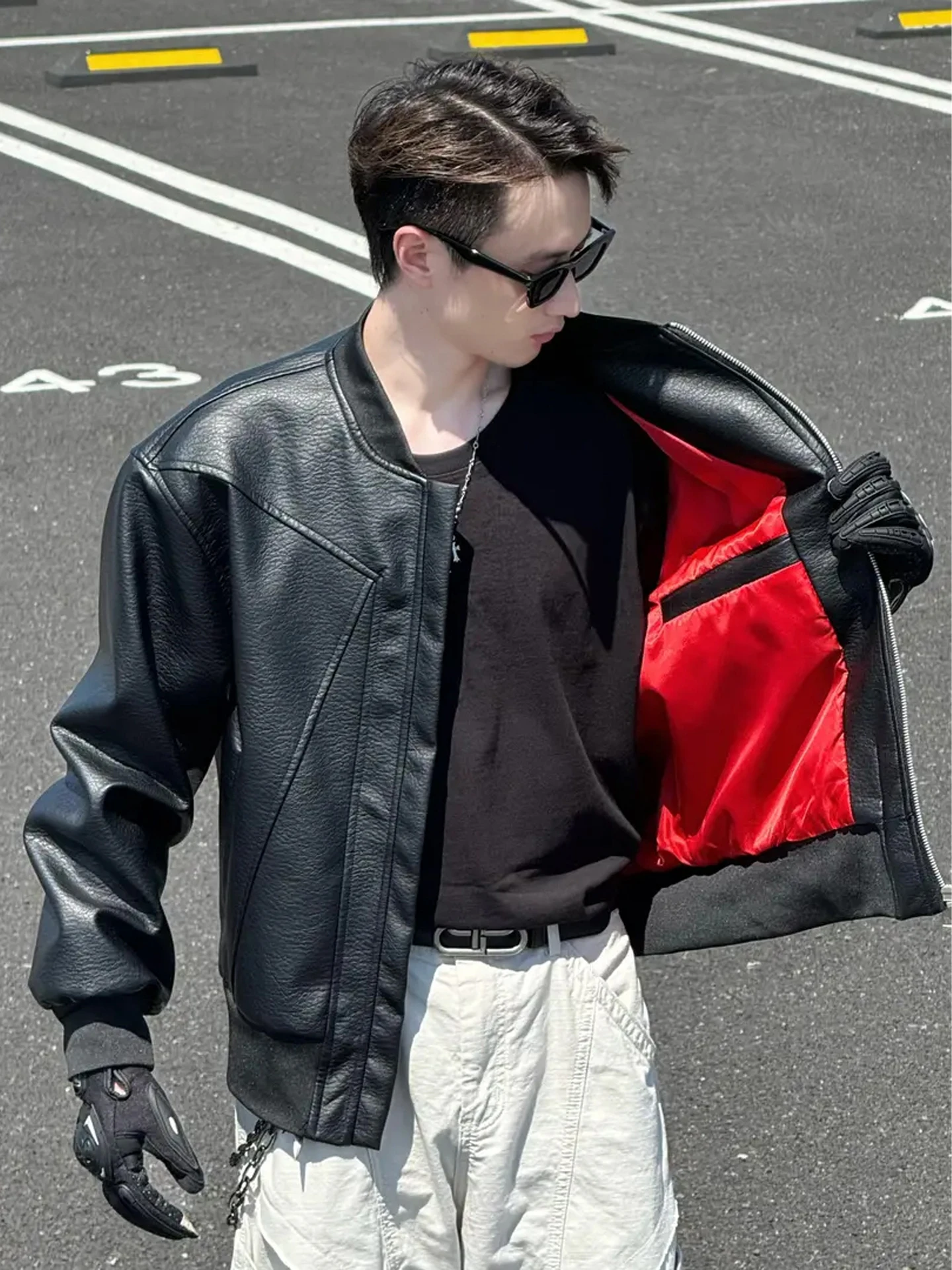 

Кожаная куртка Bla ort для мужчин, стильная американская красная мотоциклетная куртка, модный бренд Haome, высококачественная бейсбольная куртка...