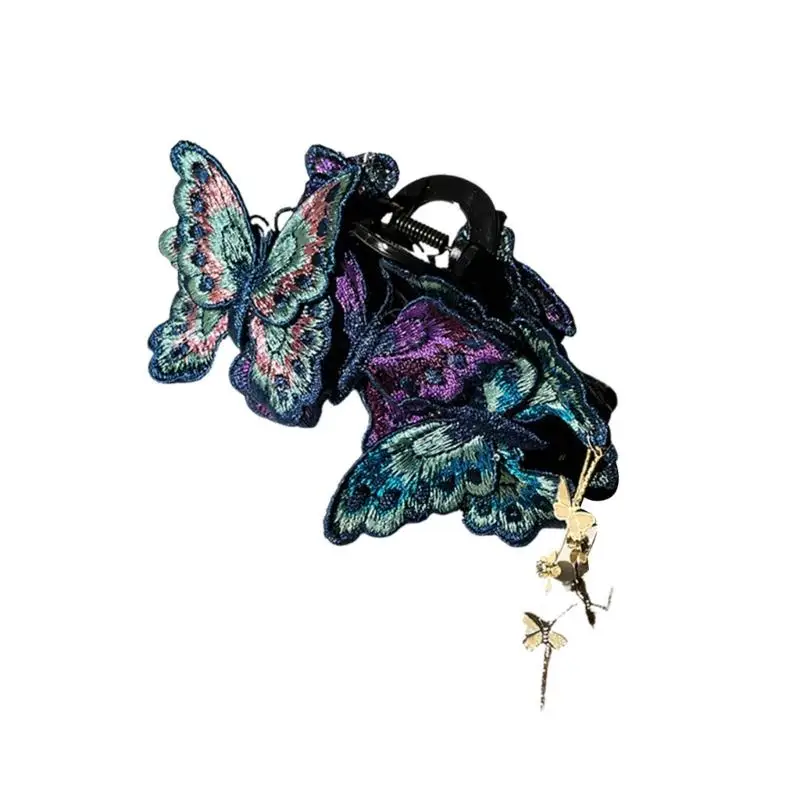 

P9FE уникальный аксессуар для волос в форме бабочки, тонкая ткань и заколка для волос сильной фиксации, головной убор для или