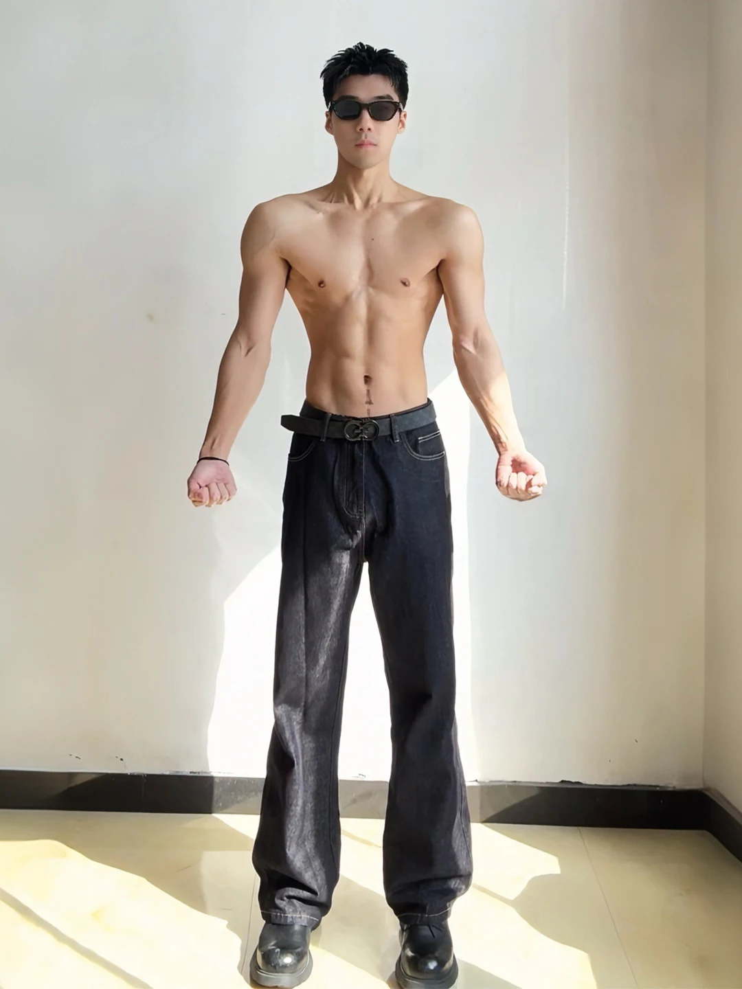 Cleanfit Original Wide Leg Men's Jeans Straight Cut Knife  Casual Wear Youth Trendy Wear Resistant All Season