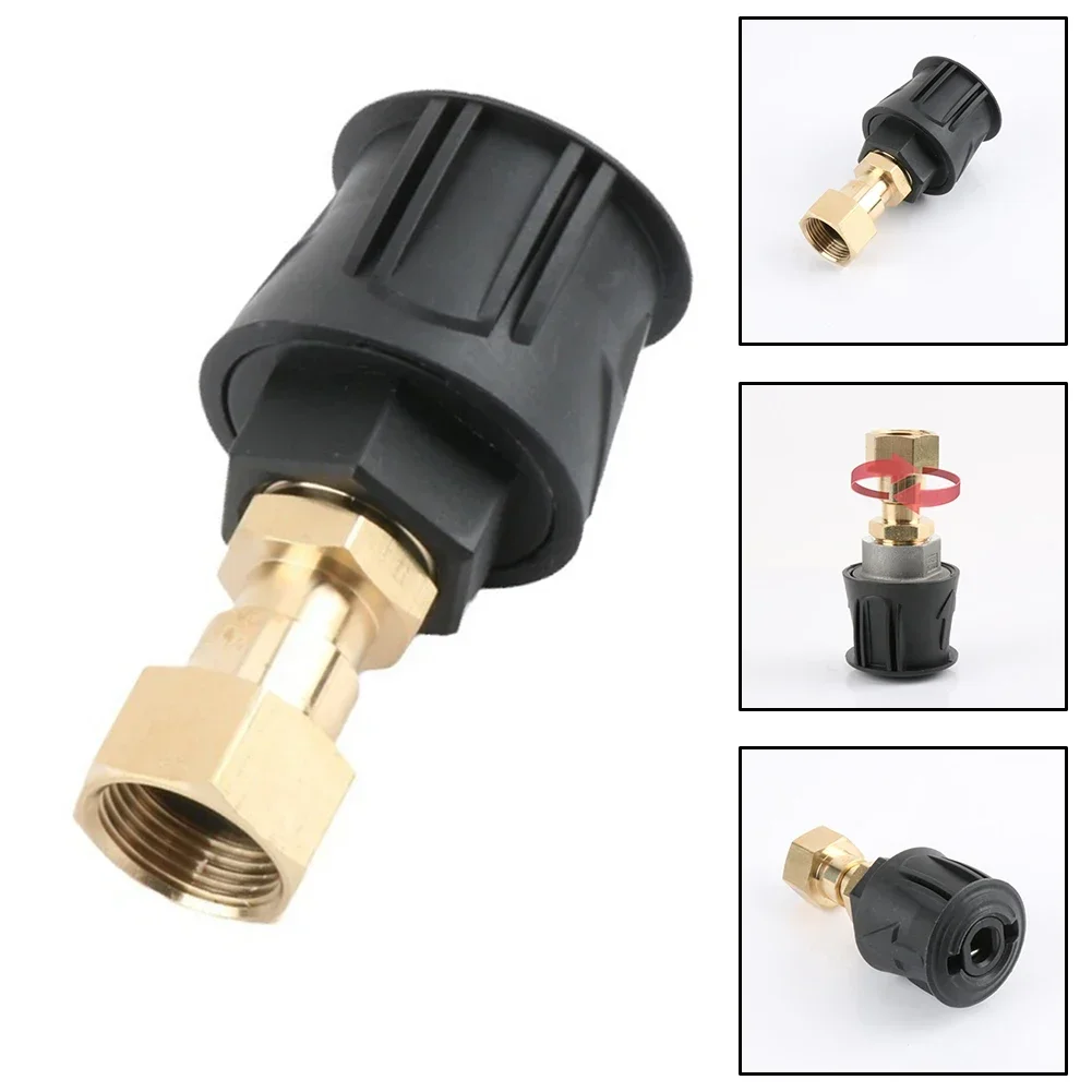 Connector High Pressure Cleaning Machine Water Pipe Adapter Degree Rotation Car Wash Joint Aluminum Alloy Accessories