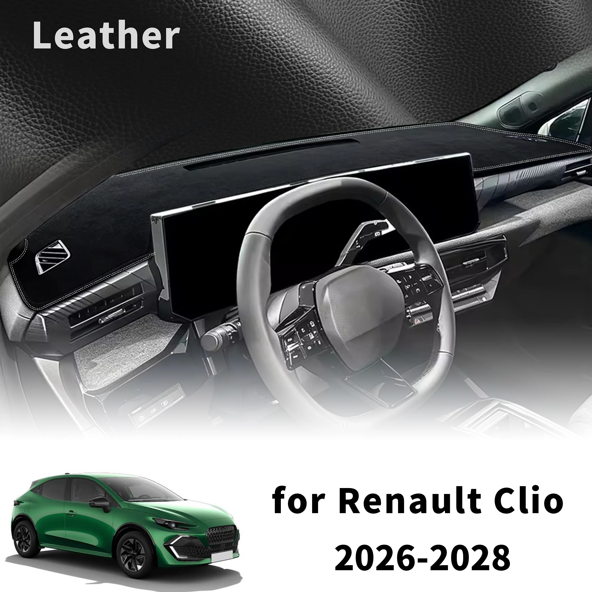 for Renault Clio 2026 2027 2028 Car Dashmat Dashboard Cover Pad DashMat Sunshade Protective Carpet Accessories