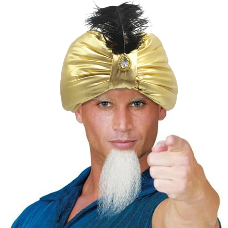 Novelty Kids Adult Halloween Masquerade Party Myth Arab Hats Halloween Easter Gold Aladdin Hat Stage Show Cosplay Costume Props