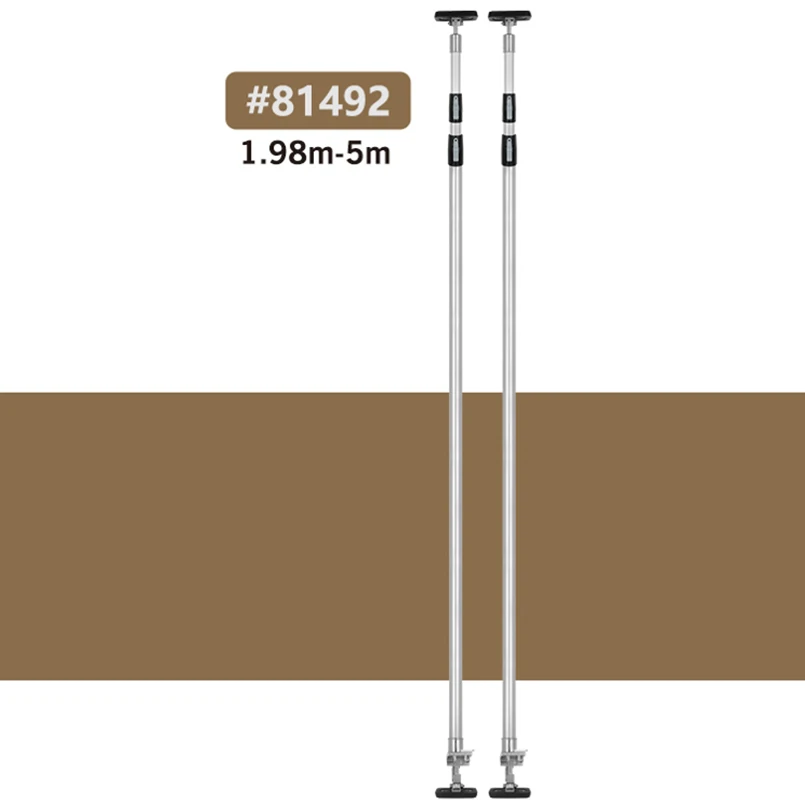 

1.98 m-5 m (6.5 ft-16.4 ft) Adjustable Telescoping Dust barrier Poles –Aluminum 3 Section Poles with Foot Pedal Adjustment