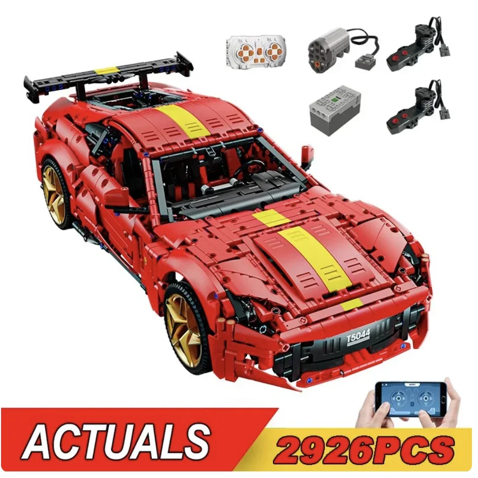 

Technical APP Remote Control Moter Power T5044 812 Building Blocks Bricks Super Sports Car Moc Sets Toys Kids Modular Gift