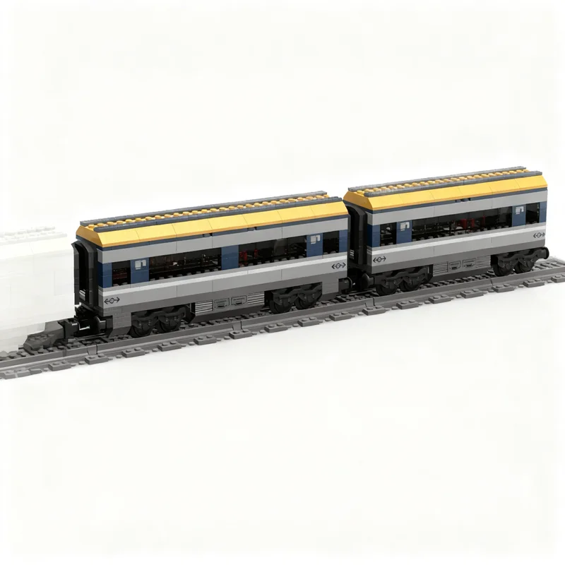 234-teiliges MOC Passagierzug-Set Erweiterte Stadtbahnen Modellbausatz Konstruktions-Bausteine Kinder-Ideen-Set Weihnachtsgeschenk Spielzeug
