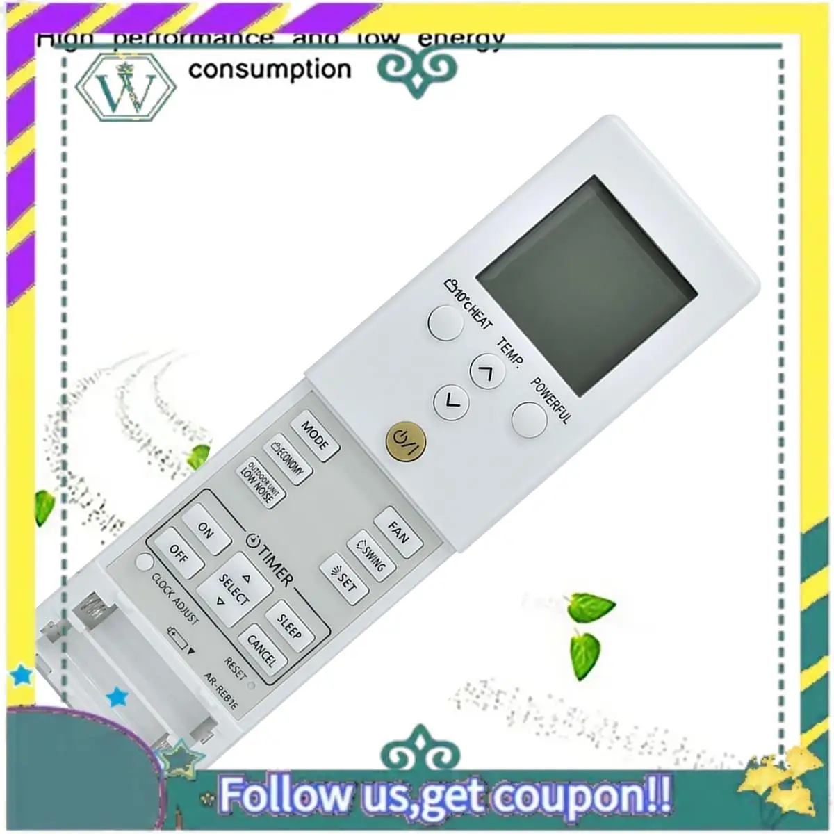 جديد AR-REB1E التبريد التدفئة التحكم عن بعد ل AR-REY1U AR-REB2E AOYG 09-12LD مكيف الهواء التحكم عن بعد