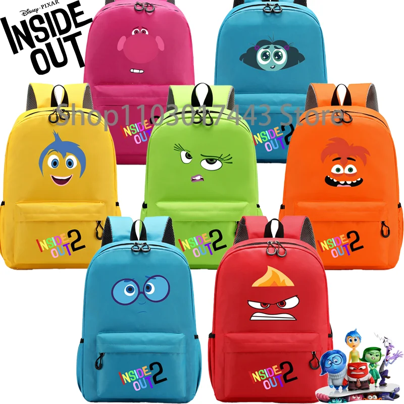 

7 Colors Disney Inside Out 2 School Bag Sadness Envy Anxiety Backpack Large Capacity Student Backpack Luggage Bags School Bag