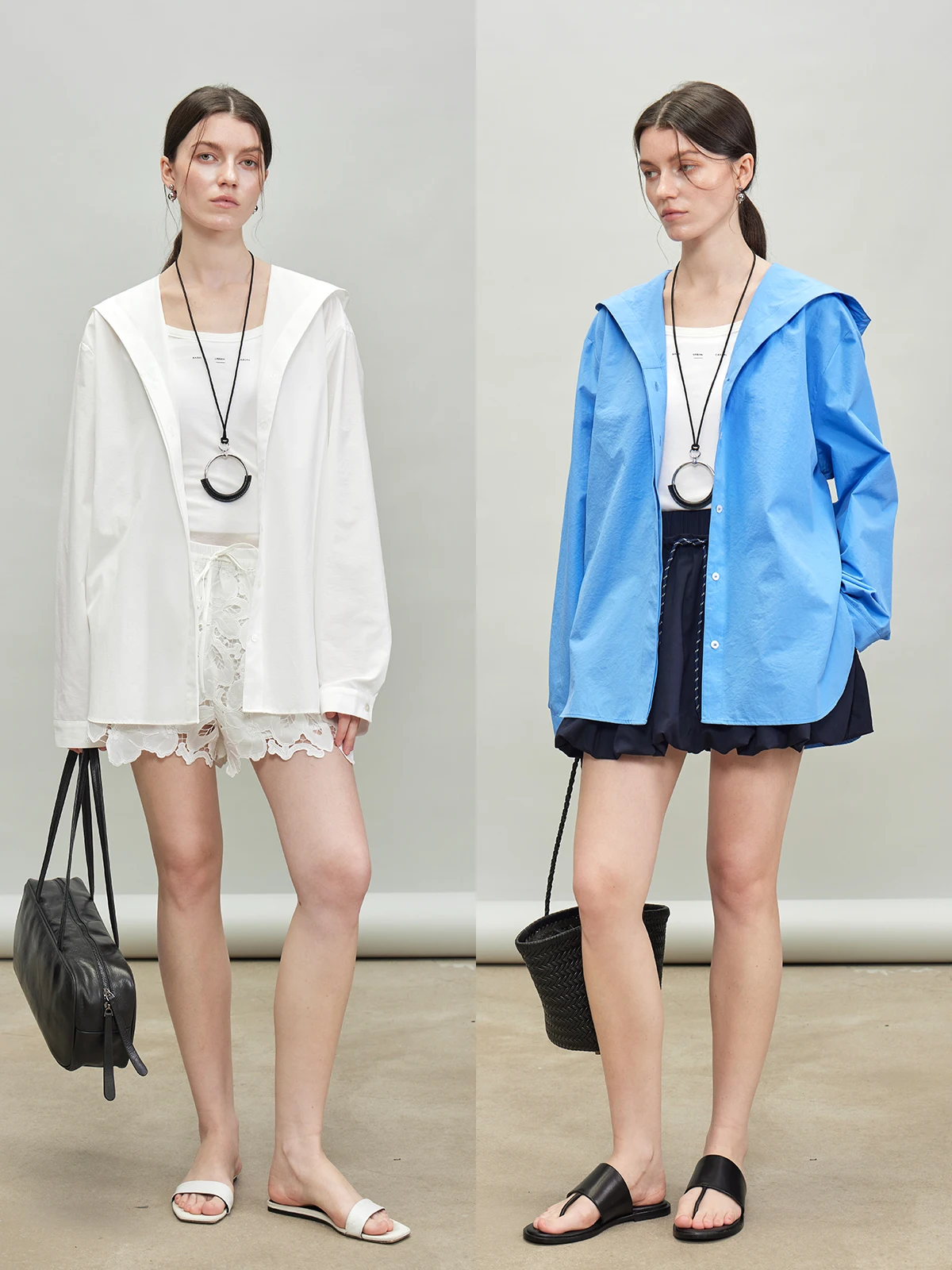 

Loose Fit Long Sleeve Women's Shirt Jacket Casual Comfortable Sun Protection Hood Design Breathable Cotton Polyester Blend