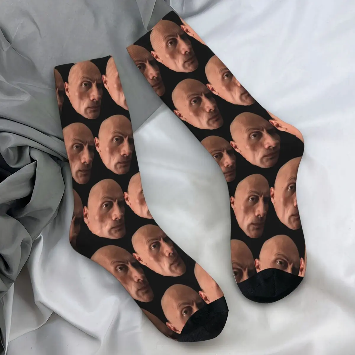 Eyebrow Meme Dwayne The Rock Johnson Stockings Unisex Men Socks Soft Casual Socks Winter Outdoor Anti Sweat Graphic Socks Gift