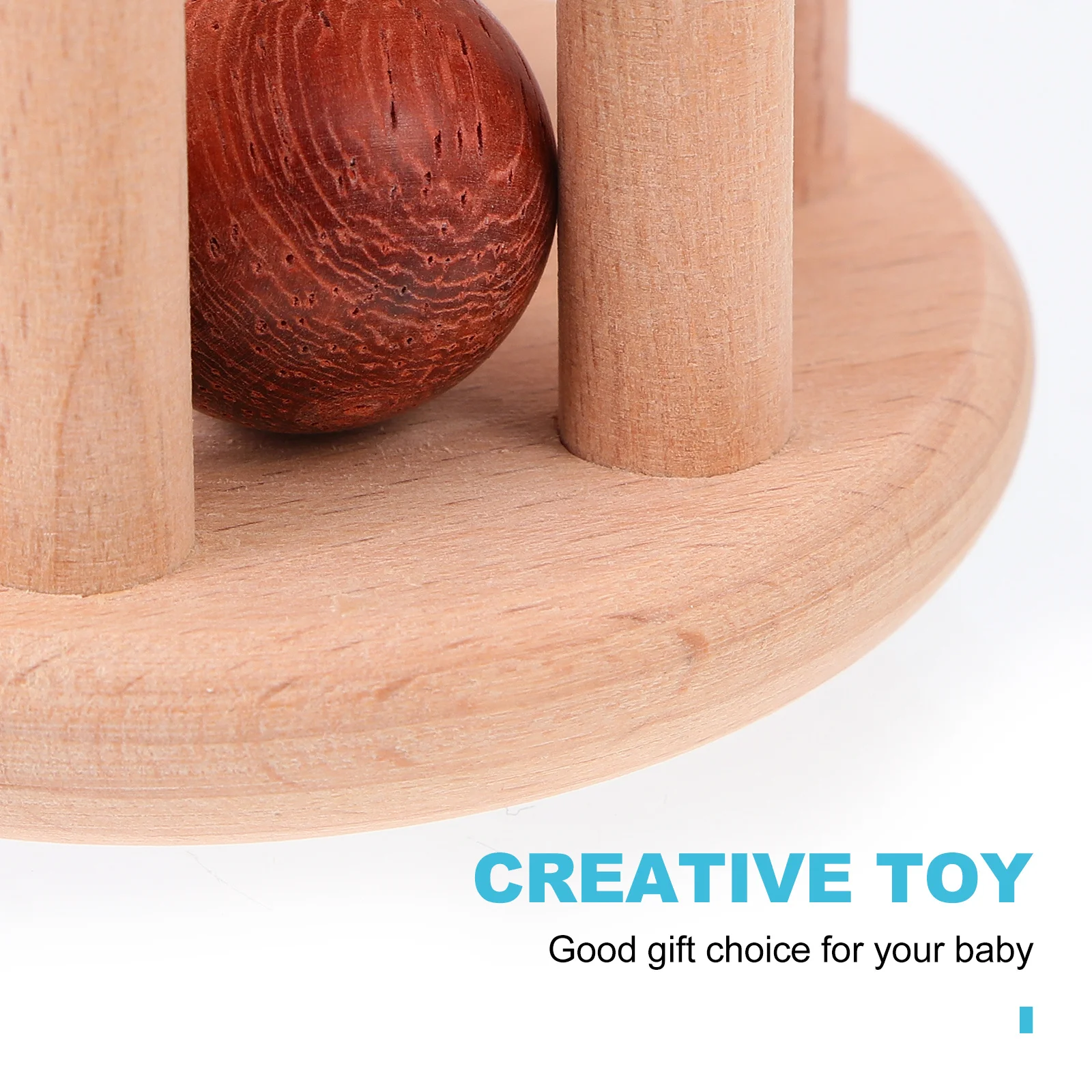 لعبة خشبية مادة طبيعية متينة وآمنة وخفيفة الوزن ومحمولة لتطوير القدرة المبكرة #3