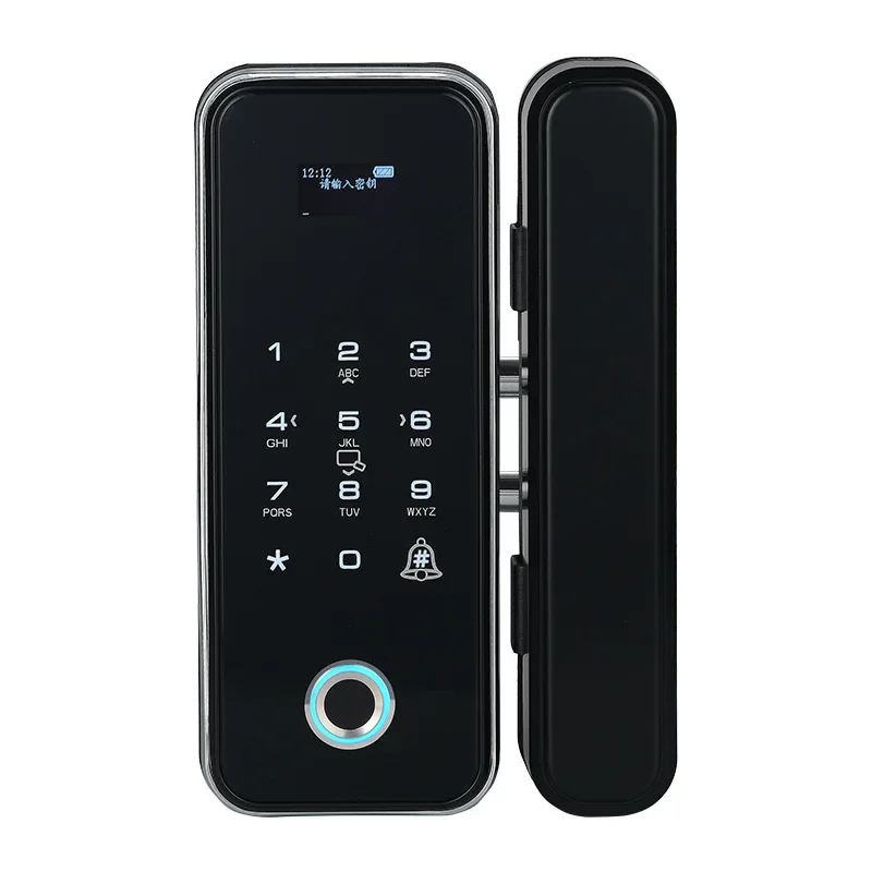 Office Non-opening Glass Door Fingerprint Lock Metal Door Wooden Door Password Lock Shop Fingerprint Password Swipe Card