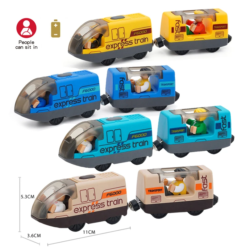 Trasporto gratuito per bambini Set di treni magnetici elettrici piccola locomotiva Harmony Train adatto per binari ferroviari in legno regali per bambini