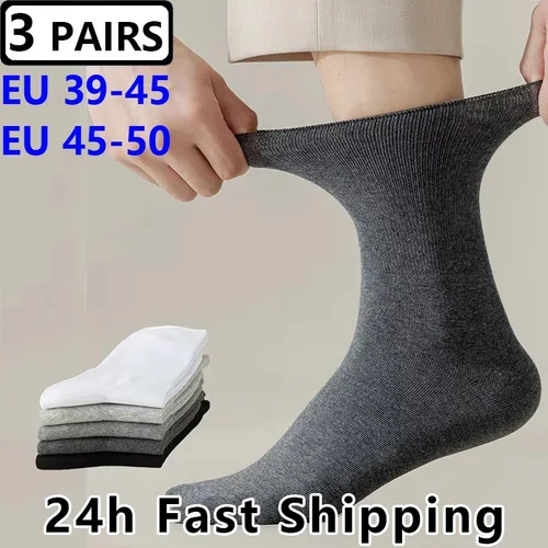 3 pares de calcetines cómodos de algodón EU35-50 para personas obesas y personas mayores y diabéticas calcetines casuales para tela sin encuadernación