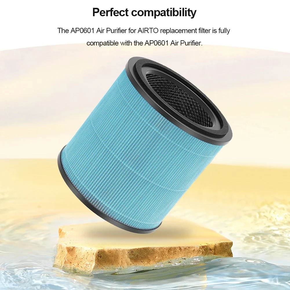 AP0601 Air Purifier Replacement Filter Accessories Parts 4 Stage H13 True HEPA Filter Compatible with AIRTOK Air Purifier