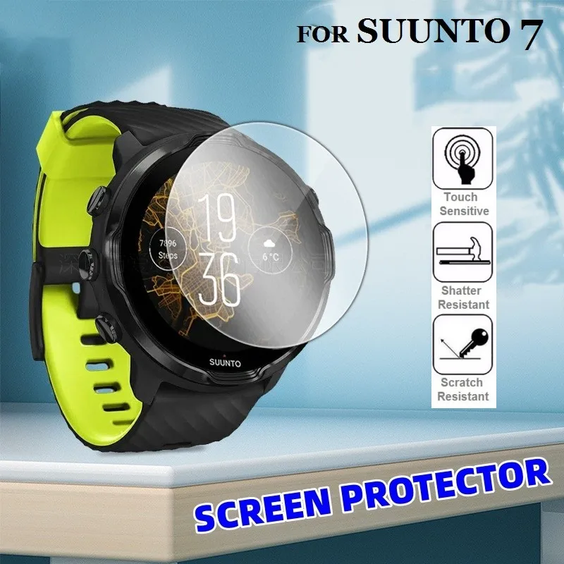 VSKEY 10 шт. закаленное стекло для Suunto 7 Защита для экрана круглых умных часов Диаметр 43 мм защитная пленка против царапин