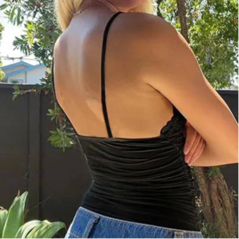 الخامس الرقبة القوس بلون الحمالة مثير المنخفضة قطع سترة، بلون سليم صالح قصيرة أعلى اللون الحمالة مثير سليم صالح قصيرة أعلى MDZ #4