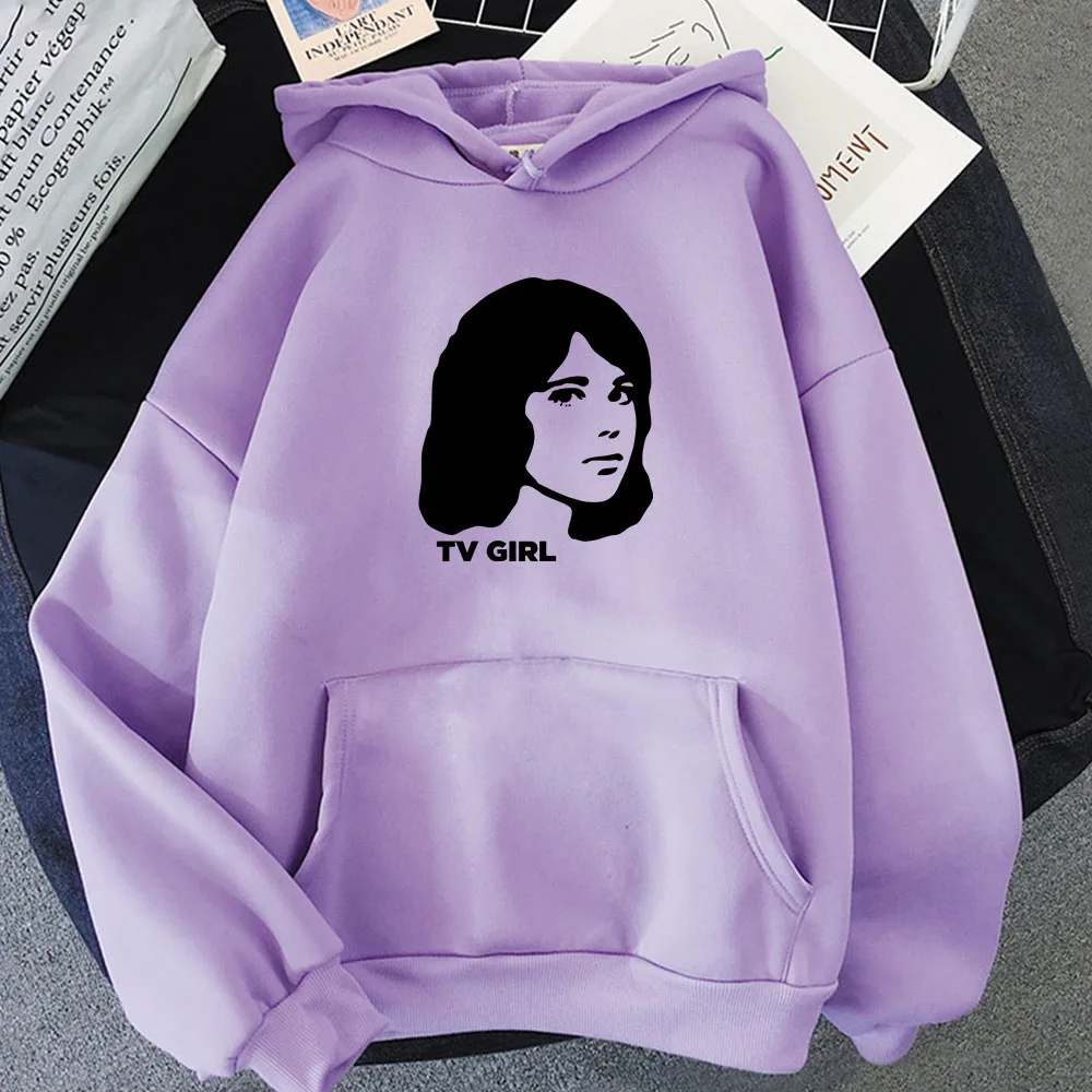 TV Girl Heavy Mental Streetwear Bluzy Zimowe Polarowe Wygodne Bluzy z kapturem Długi rękaw Sudaderas Harajuku Casual Hoody