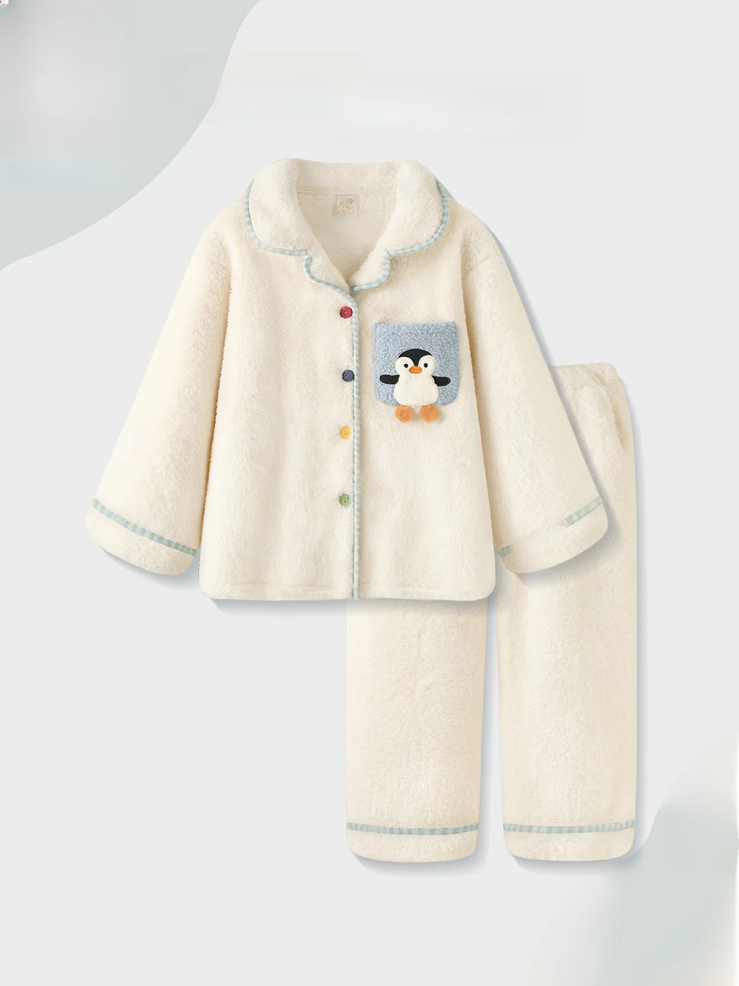 pyjama-coral-fce-pour-femme-vetements-d'hiver-pour-la-maison-ensemble-pingouin-mignon-pantalon-long-tissu-en-polyester-doux