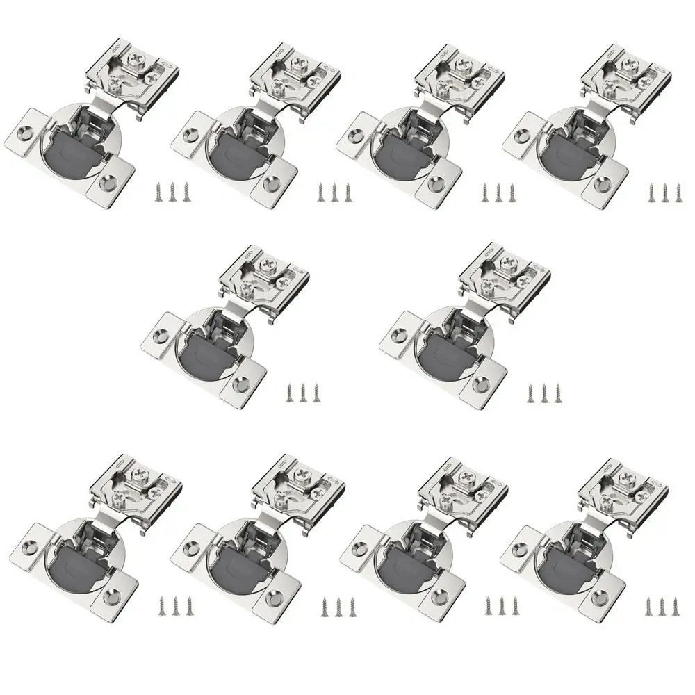 

with Built-in Soft Close Hinges Damper Soft Close Nickel Plated 1/2 inch Overlay Cabinet Hardware Cabinet Hinges