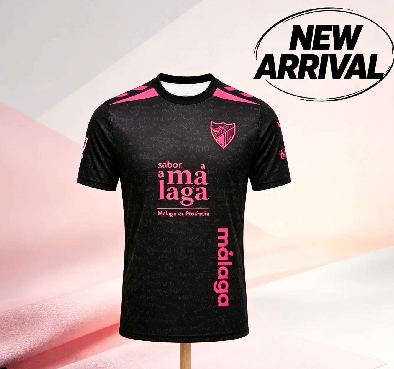 2026-27 Neues 3D-Druck Fußballtrikot für Erwachsene und Kinder, Malaga, schnelltrocknend, Herren, Damen, Sport, atmungsaktiv, lässig, drittes Trikot, Fußball-T-Shirt – Detail 2