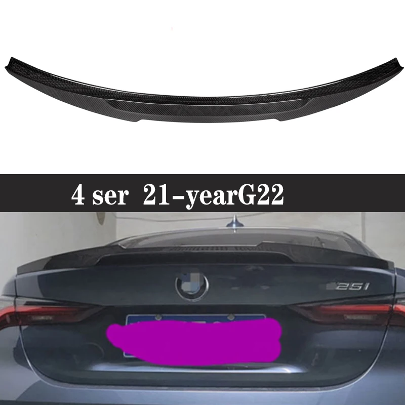 For BMW 4 Series G22 M4 g82 435i 430i Carbon Fiber Spoiler Shunt Rear Tail fins Duckbill Car Wing Retrofit the rear wing Upgrade